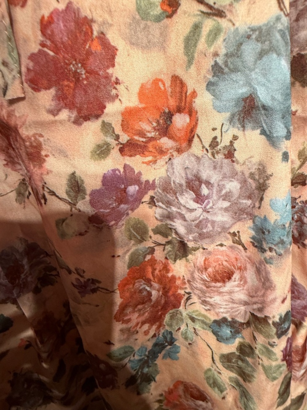 Rosie Posie Floral ruffle Shoulder Midi Dress in Blush Pink size medium nwt - Picture 6 of 6